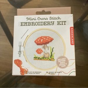 Mushroom Mini Cross Stitch Embroidery Kit